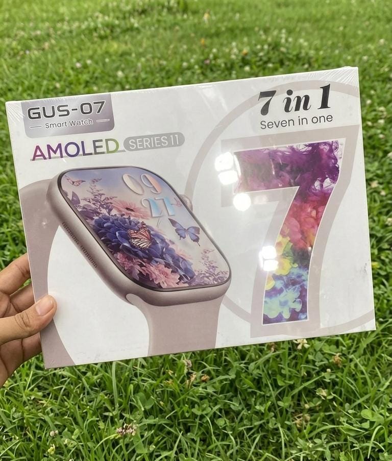 GUS-07 Smart Watch Series 11 | 7 in 1 Bundle with Interchangeable Straps & AMOLED Display